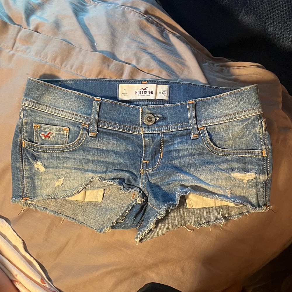 Hollister Women's Light Blue Jean Shorts